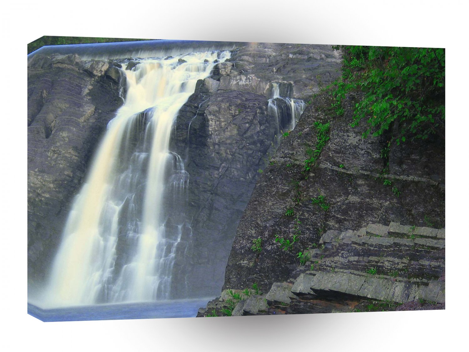 Water Large Rock Formation River Falls A1 XLarge Canvas