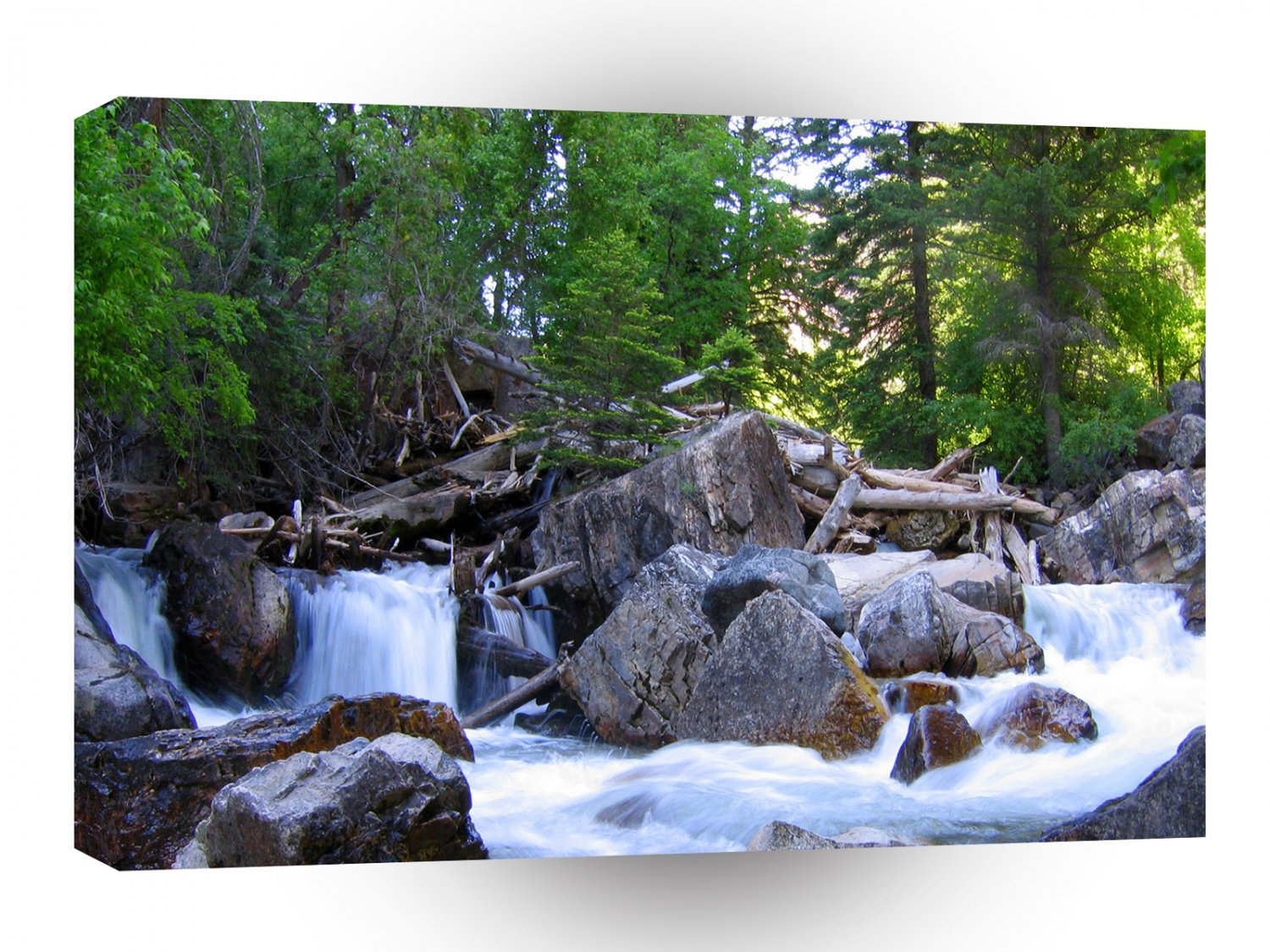 Water Mountain River Falls A1 XLarge Canvas