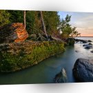 Water Night Lights Rugged Bay A1 XLarge Canvas