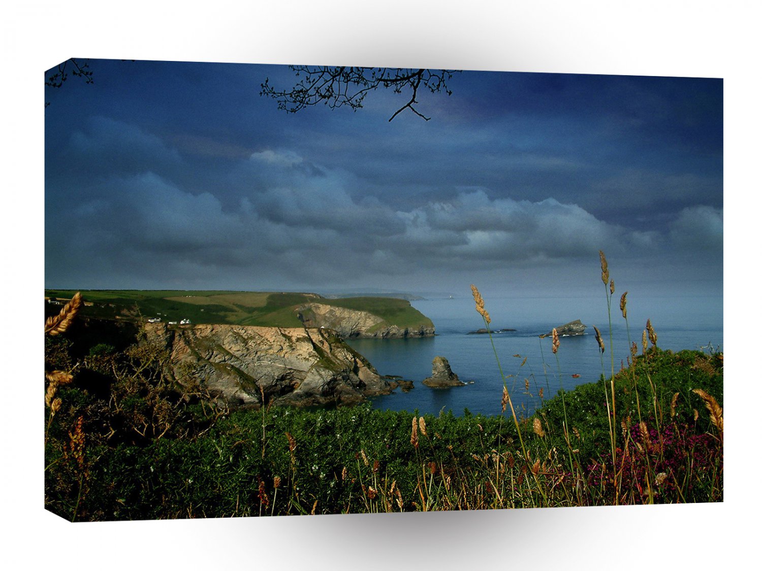 Water Over Sea Cliffs A1 XLarge Canvas