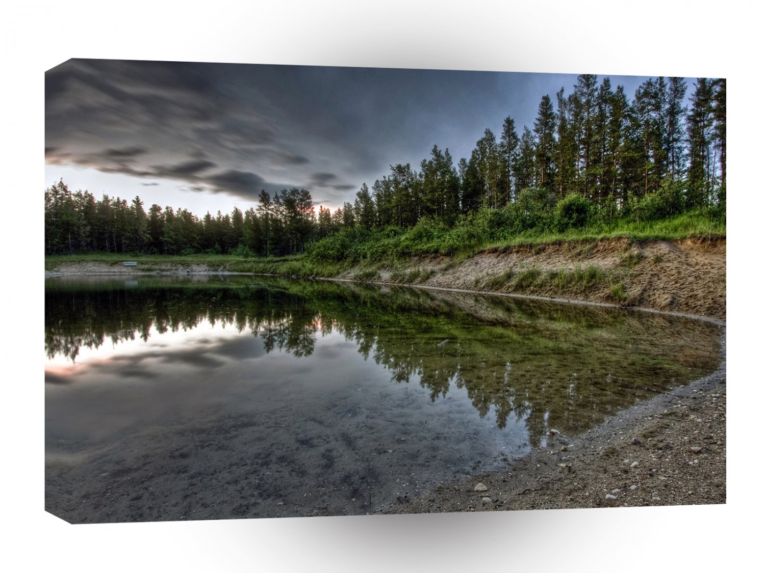 Water Reservior Reflections A1 XLarge Canvas