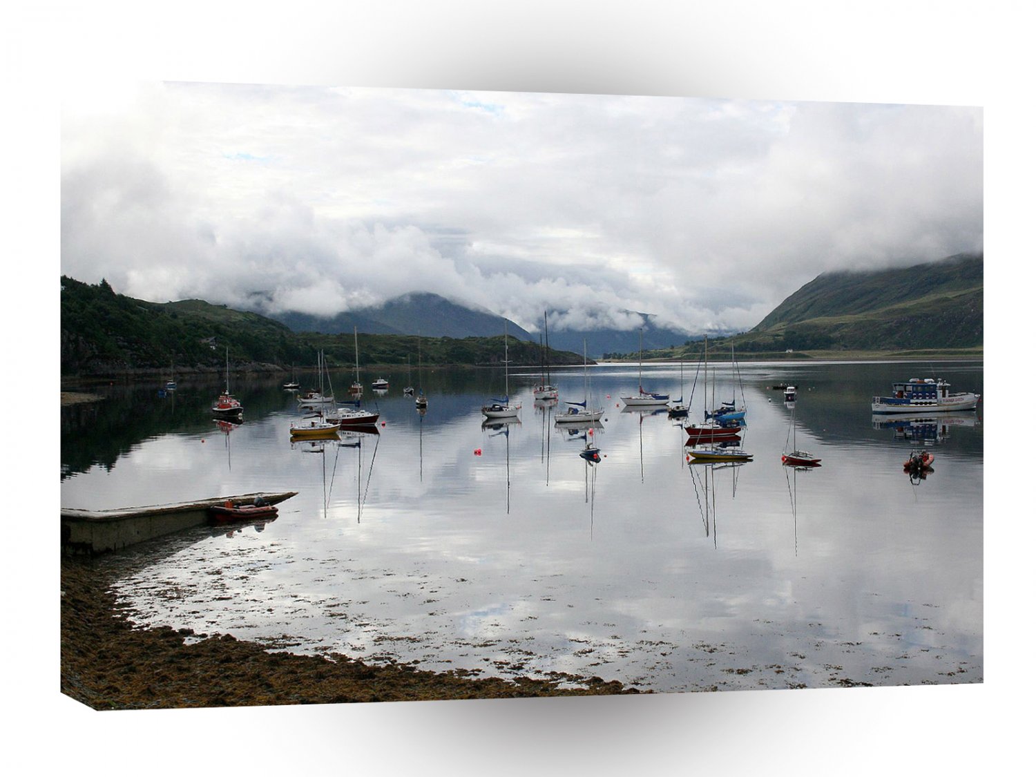 Water Silent Loch Harbour A1 XLarge Canvas