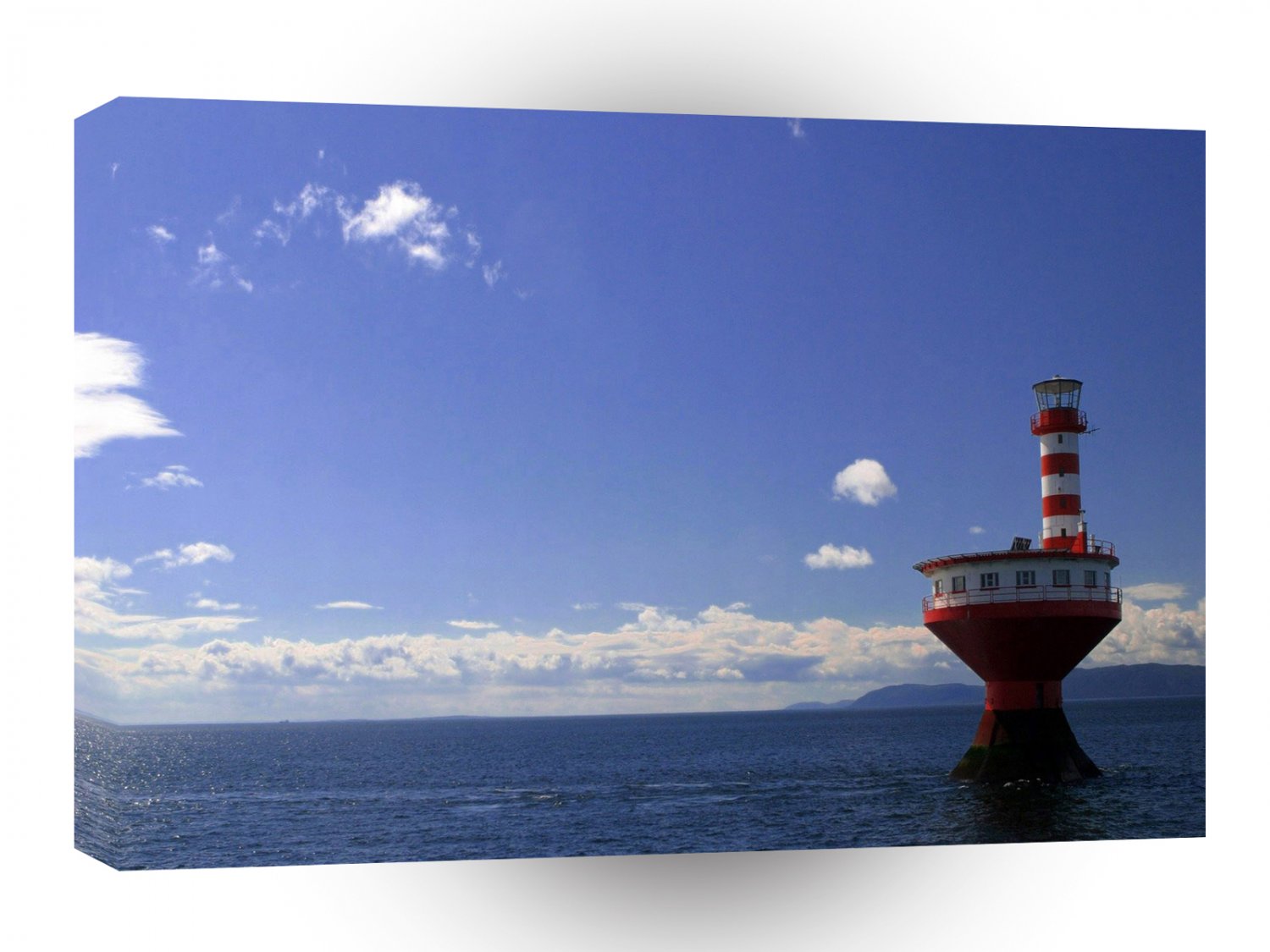Water Special Lighthouse Day Red White A1 XLarge Canvas
