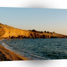 Water Sunlit Cliffs Pebble Beach A1 XLarge Canvas