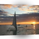 Water Sunset Bay Boating A1 XLarge Canvas