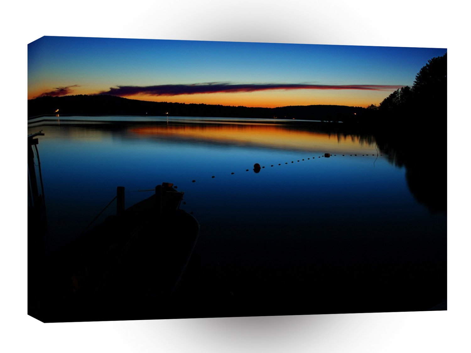 Water Sunset Late Glow A1 XLarge Canvas