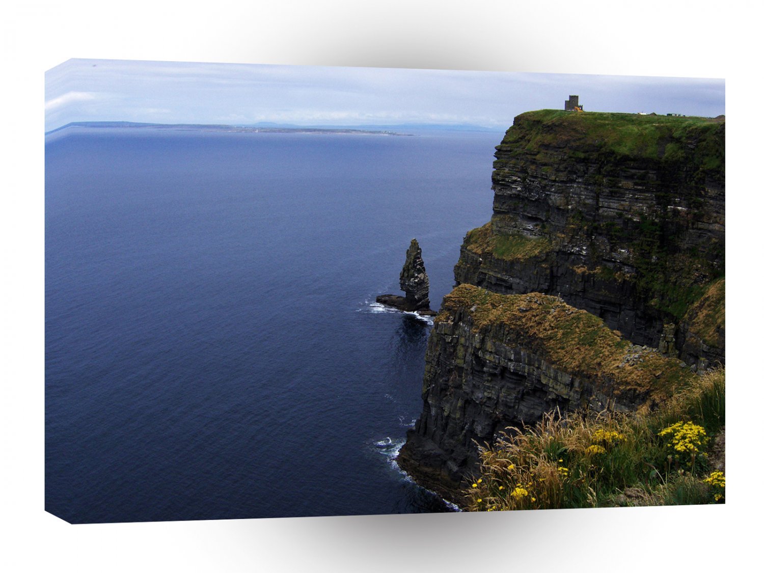 Water Top View Rugged Cliff A1 XLarge Canvas