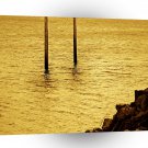 Water Yellow Sea Posts A1 XLarge Canvas