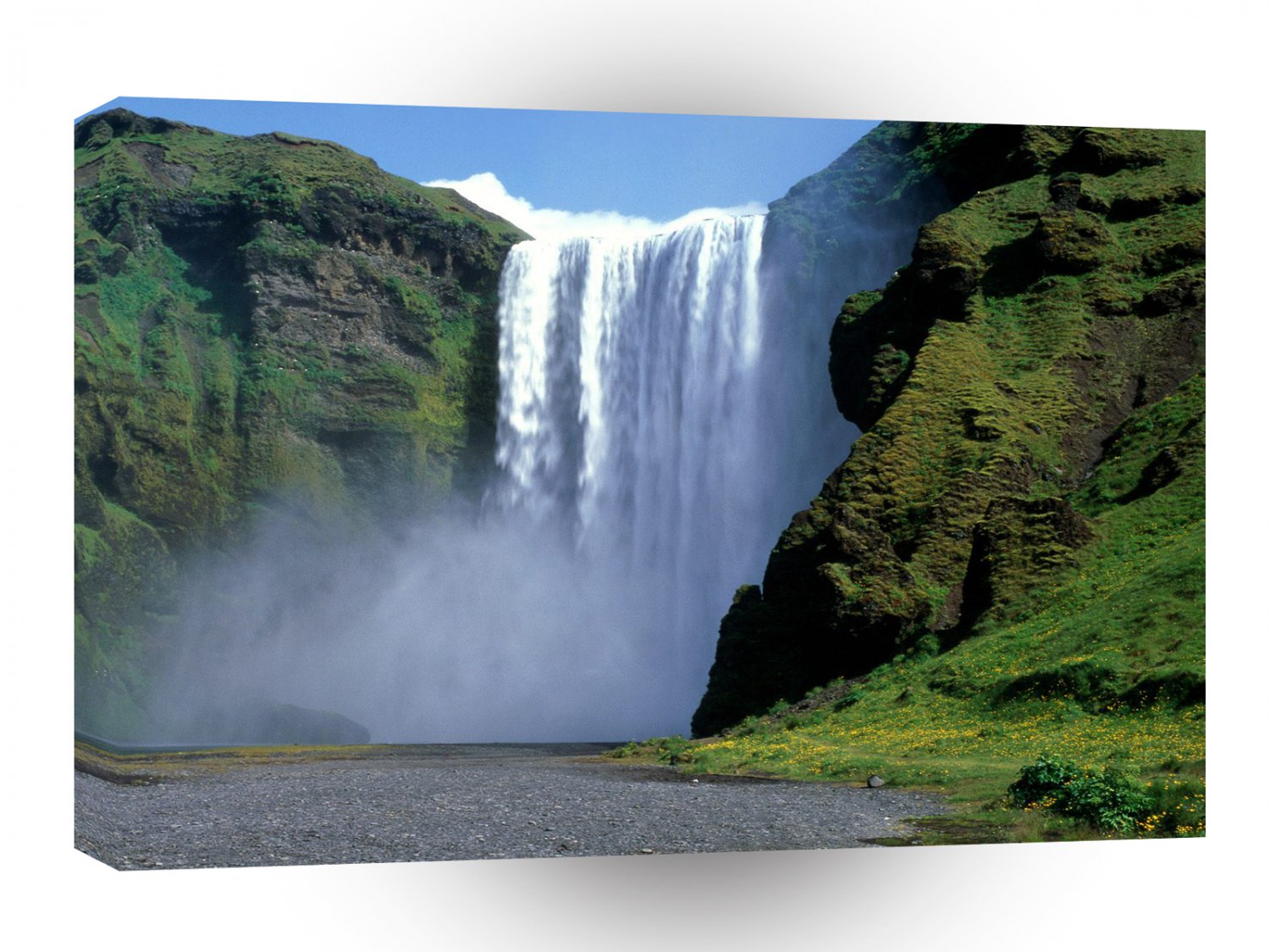 Waterfall Thundering Mist Iceland A1 XLarge Canvas