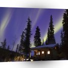 Winter Cabin Glow A1 XLarge Canvas