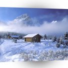 Winter Cabins At Mt Assiniboine Lodge A1 XLarge Canvas