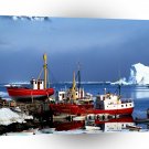 Winter Docked In Harbor Ammasalik Greenland A1 XLarge Canvas
