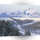 Winter First Snowfall Snake River Wyoming A1 XLarge Canvas