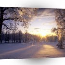 Winter Fresh Fallen Snow Arctic Valley A1 XLarge Canvas