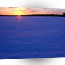 Winter Frozen Moose Lake At Sunset Minnesota A1 XLarge Canvas