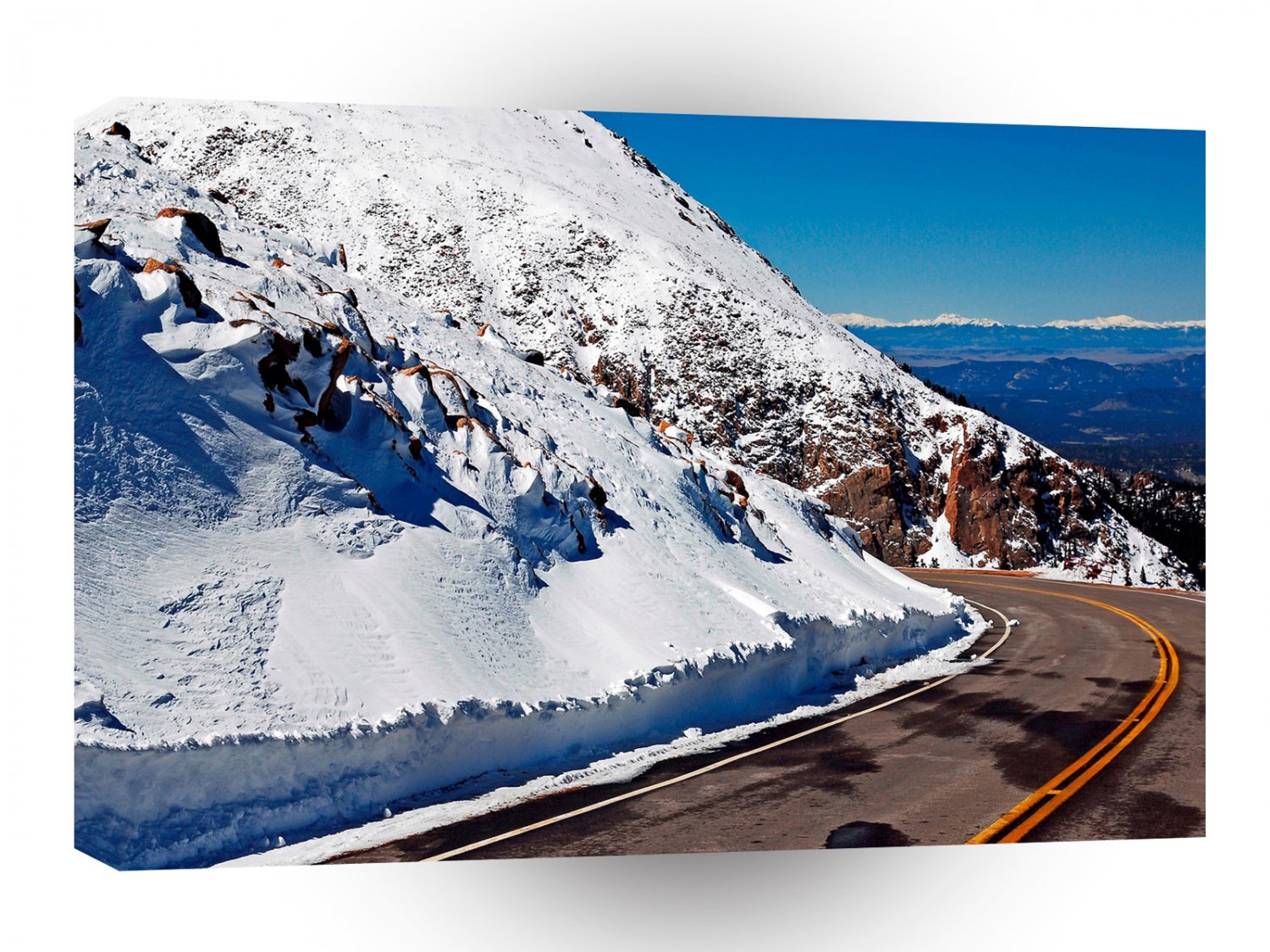 Winter Scene Mountain Road Cold Daytime A1 XLarge Canvas