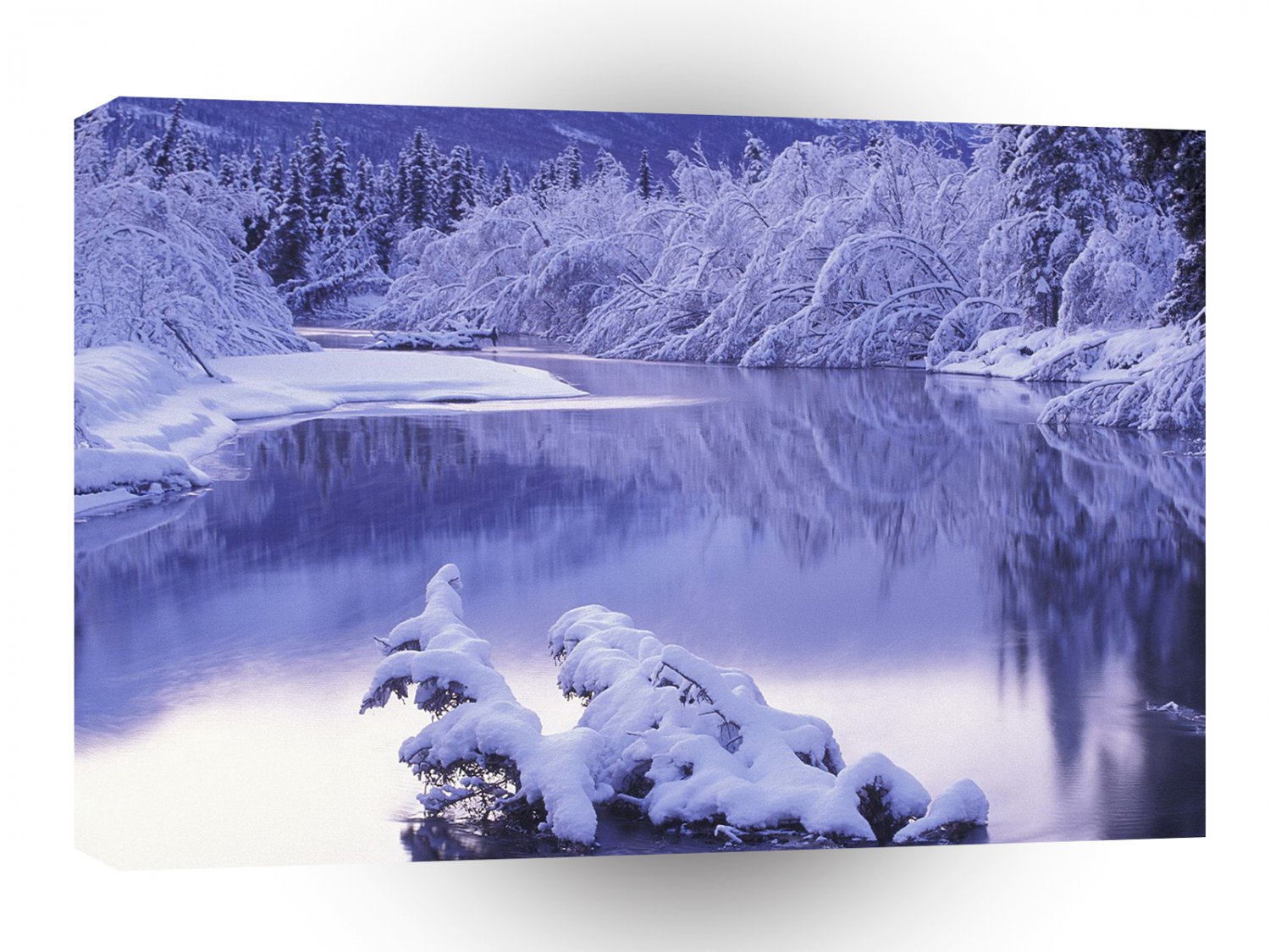 Winter Scene Still Waters Eagle River Alaska A1 XLarge Canvas