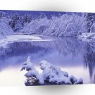 Winter Scene Still Waters Eagle River Alaska A1 XLarge Canvas