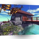 3d Art Cottage Wharf A1 Xlarge Canvas