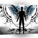 Abstract Angel Black White Shadows A1 Xlarge Canvas