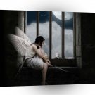 Abstract Angel Fantasy Dove Girl A1 Xlarge Canvas