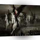 Abstract Angel Horse People A1 Xlarge Canvas
