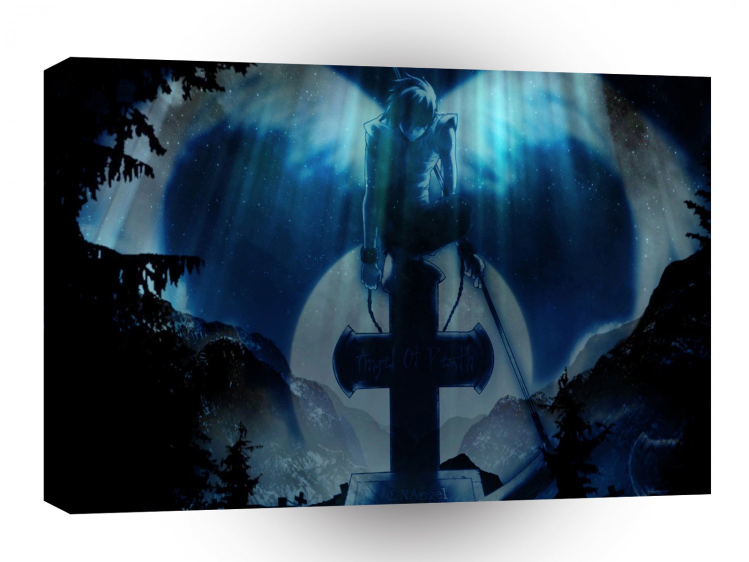 Abstract Angel Night Shadow A1 Xlarge Canvas