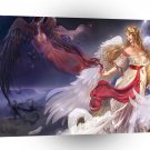 Abstract Angel Quiet Dark And Light A1 Xlarge Canvas