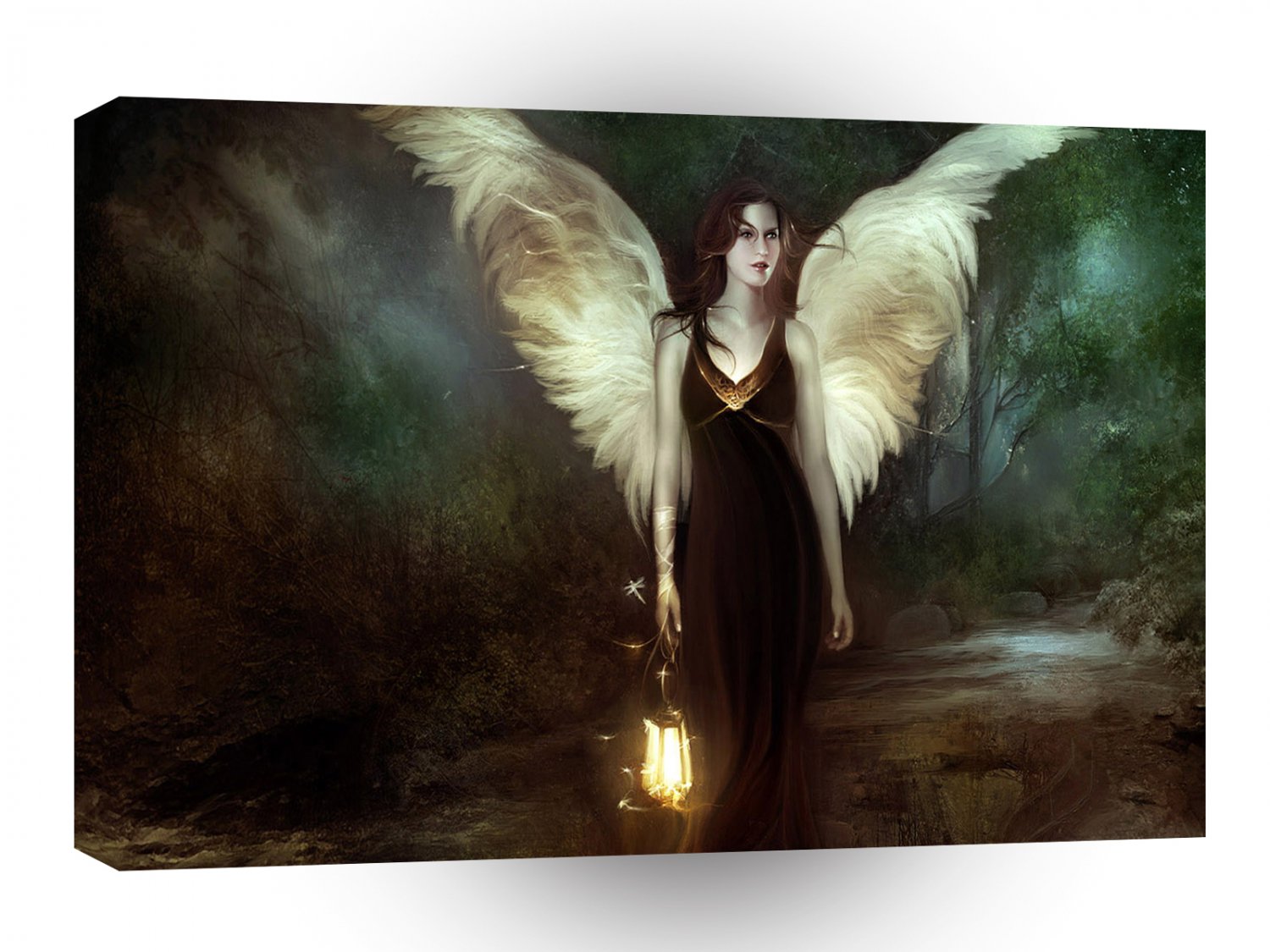 Abstract Angel Safe From Dark A1 Xlarge Canvas