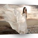 Abstract Angel White Dressed Beauty A1 Xlarge Canvas