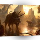 Abstract Animal Dinosaurs A1 Xlarge Canvas