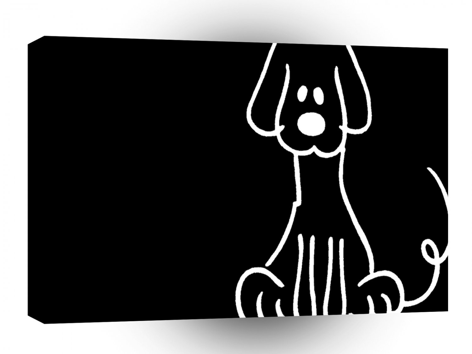 Abstract Animal Doodle Dog A1 Xlarge Canvas