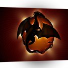 Abstract Animal Dragon Storm A1 Xlarge Canvas