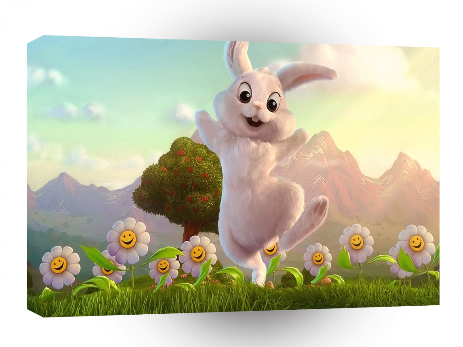Abstract Animal Easter Bunny Skip A1 Xlarge Canvas