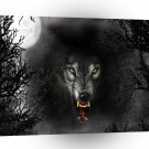 Abstract Animal Snarl Wolf A1 Xlarge Canvas