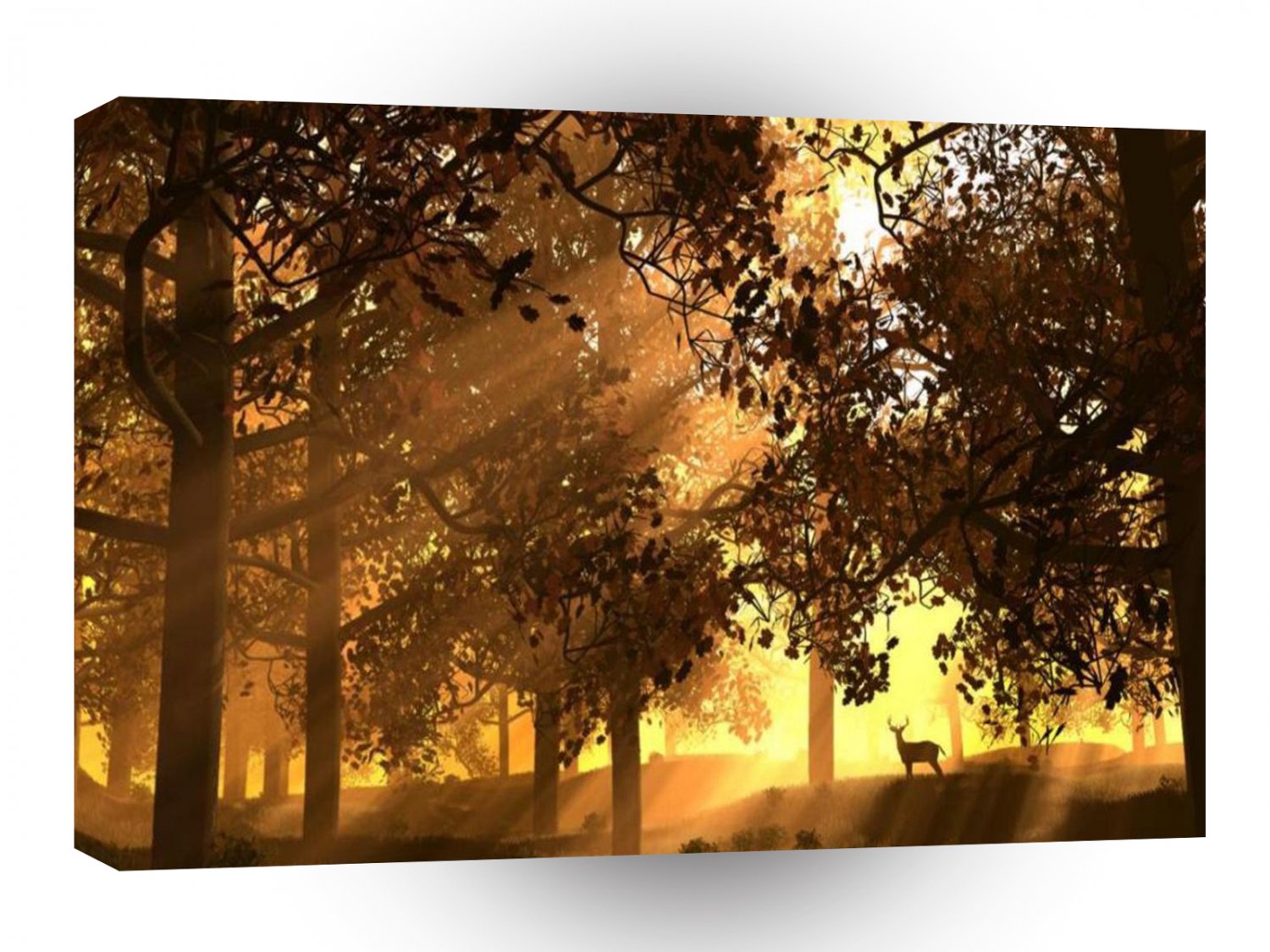 Abstract Animal Sun Wood A1 Xlarge Canvas