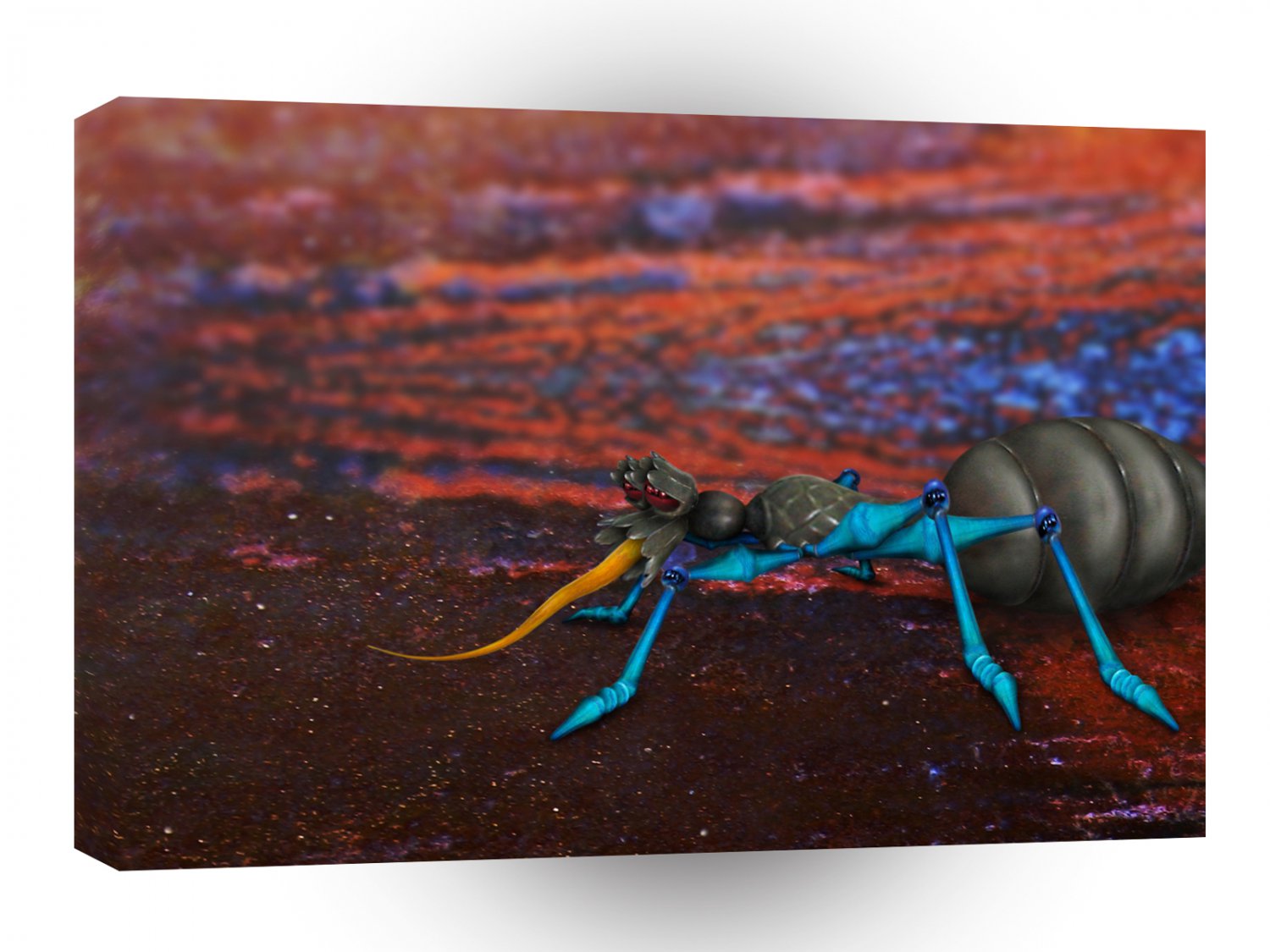Abstract Animals Alien Psychedelic Ant A1 Xlarge Canvas