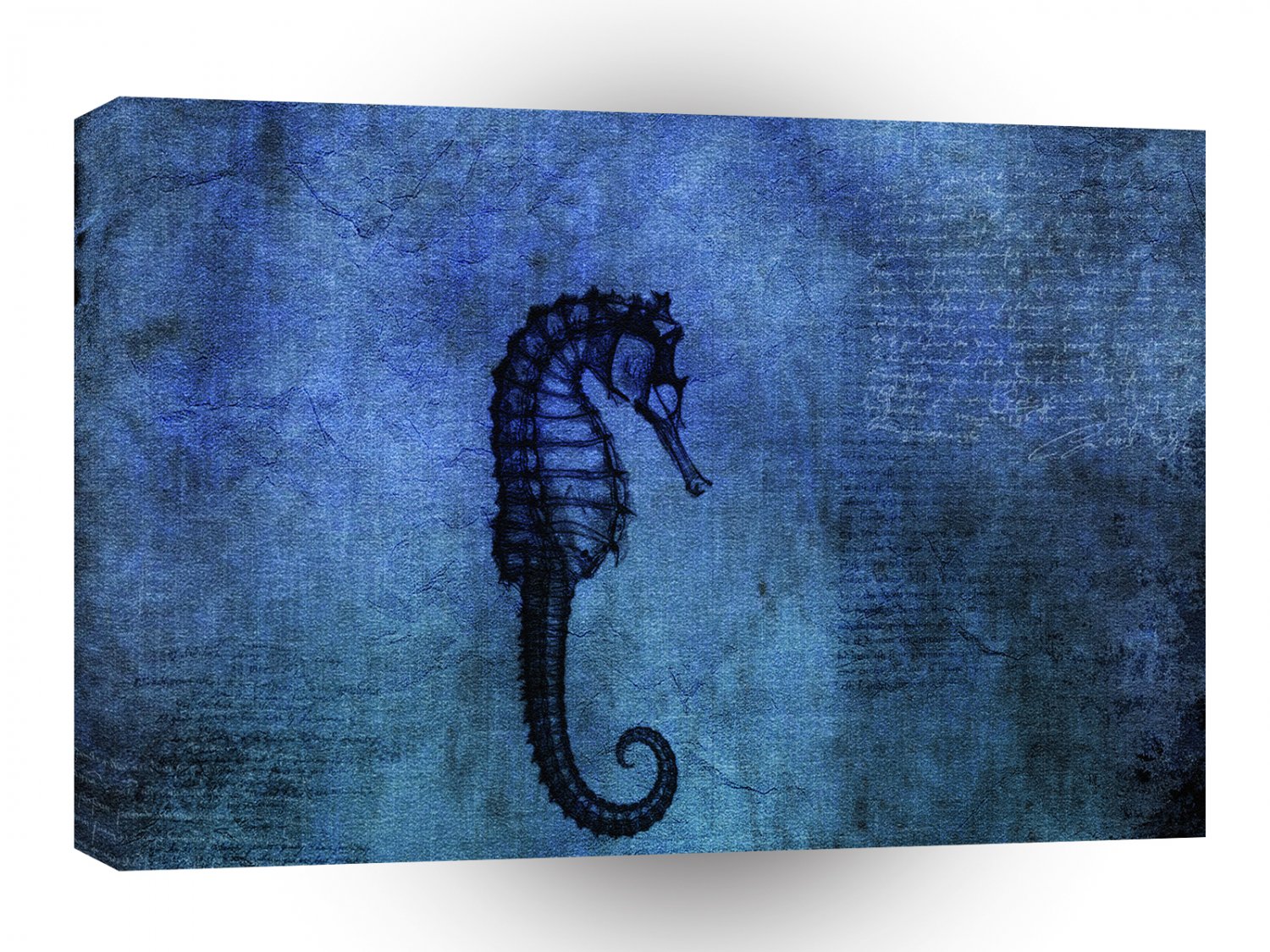 Abstract Animals Blue Sad Seadragon A1 Xlarge Canvas
