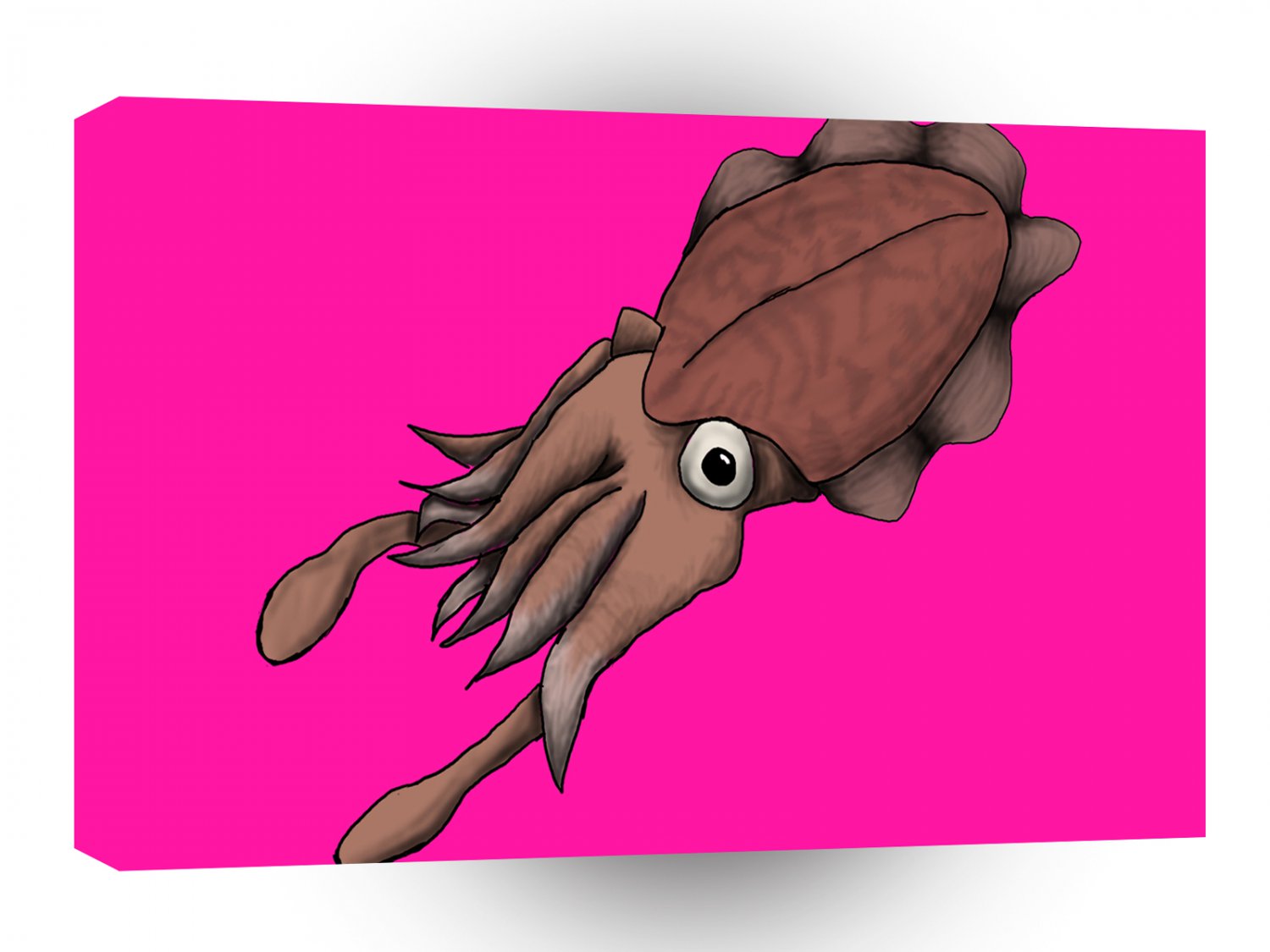 Abstract Animals Cute Squid A1 Xlarge Canvas