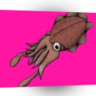 Abstract Animals Cute Squid A1 Xlarge Canvas