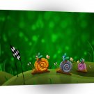 Abstract Animals Fairy Snail Racing A1 Xlarge Canvas