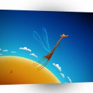 Abstract Animals Giraffes Can Fly A1 Xlarge Canvas