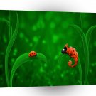 Abstract Animals Ladybug Chameleon Friends A1 Xlarge Canvas
