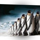 Abstract Animals Penguin Marching Army A1 Xlarge Canvas
