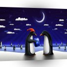 Abstract Animals Penguin Xmas Gifts A1 Xlarge Canvas