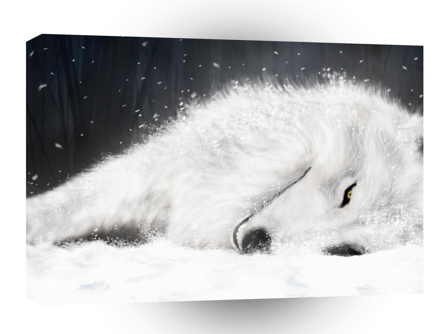 Abstract Animals Sleeping Wolf A1 Xlarge Canvas