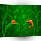 Abstract Animals Snail Chameleon Friends A1 Xlarge Canvas