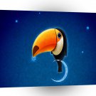 Abstract Animals Toucan Big Beak Moon Time A1 Xlarge Canvas