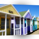 Abstract Beach Huts A1 Xlarge Canvas