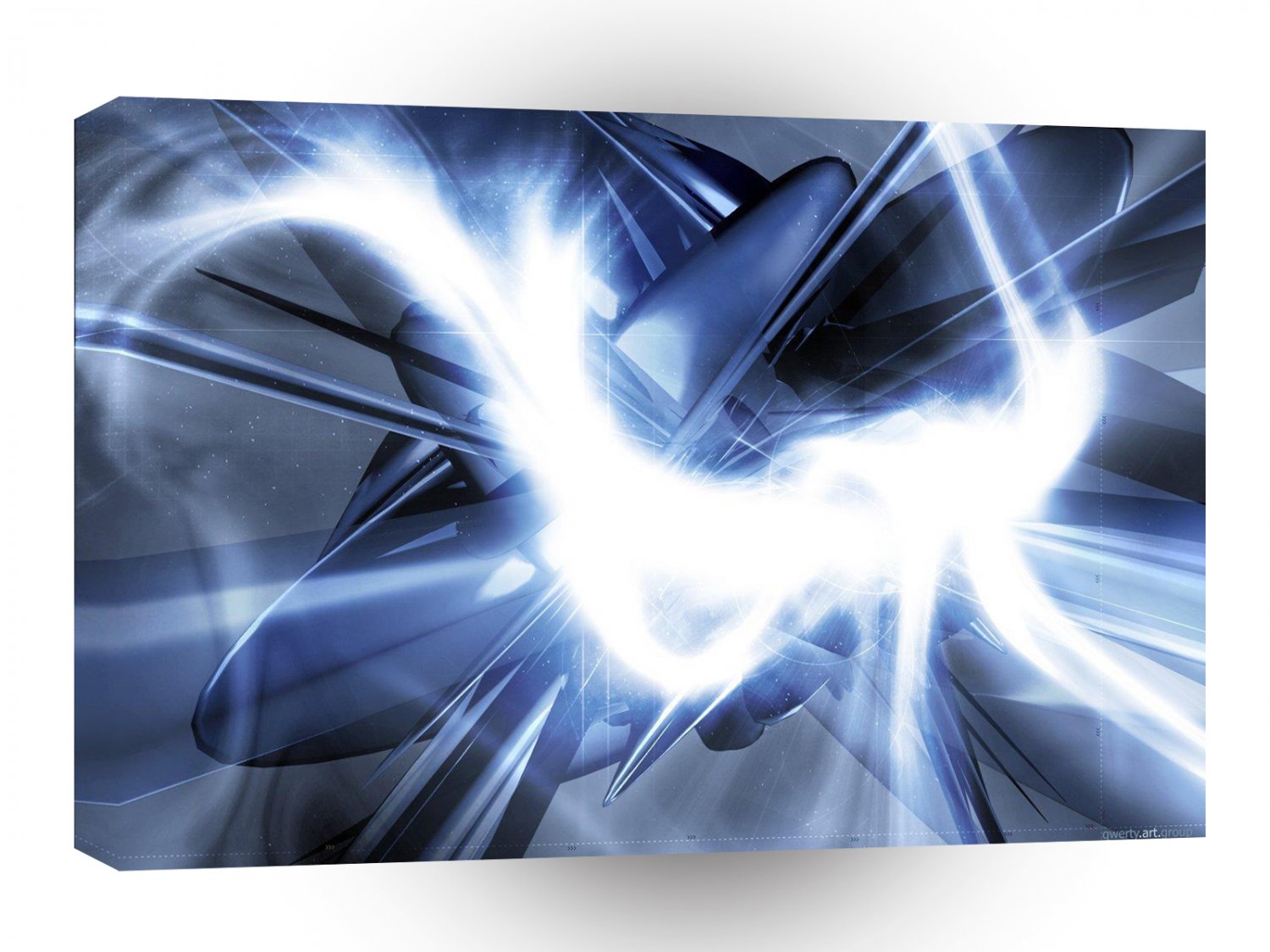 Abstract Bright Clash Lightning A1 Xlarge Canvas